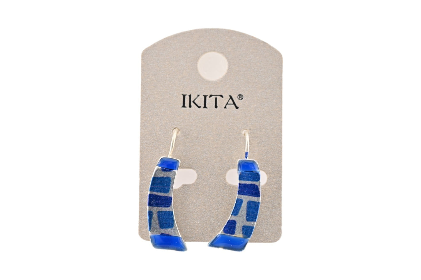 Design-Ohrringe Ikita blau und silber