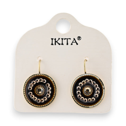 Ikita Ohrringe braun mit Strass