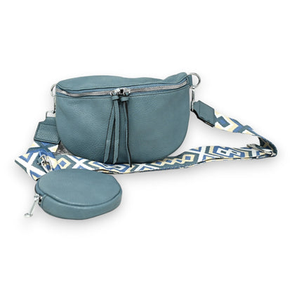 Jeansblau Gürteltasche Umhängetasche