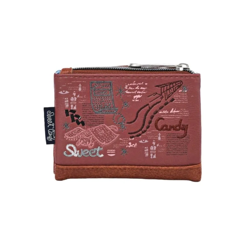 Kleine Geldbörse Sweety Candy kamelbraun und braun
