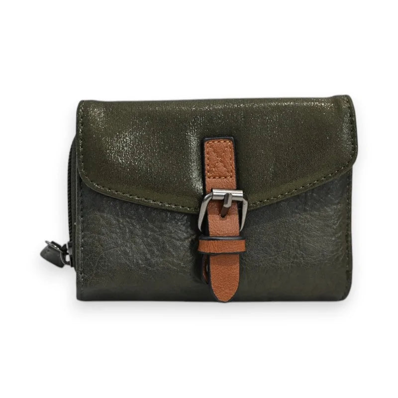 Kompakte Brieftasche Khaki Mélanie Paris