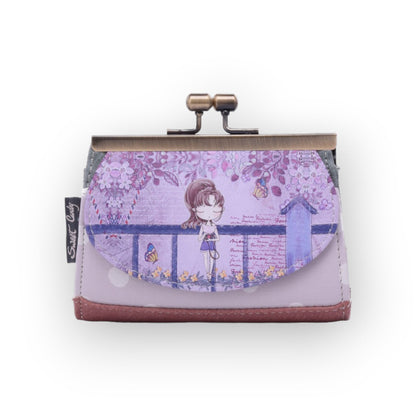Portemonnaie in lila Tönen mit Metallverschlüssen von Sweet & Candy