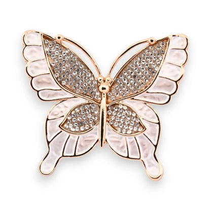 Magnetische Goldene Schmetterlings-Brosche mit funkelnden Kristallen