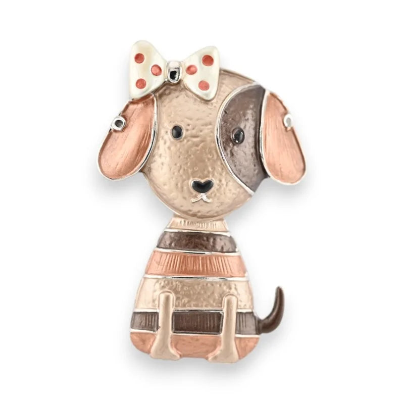Magnetische Brosche Welpe Vintage Magnetisch braun
