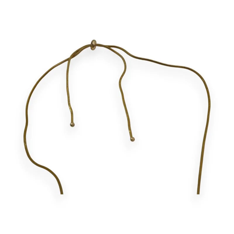 Goldenes Magnetcollier mit Broschenhalterung, verstellbare dünne Kordel