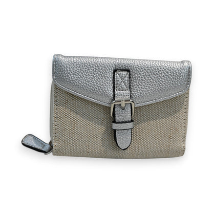 Melanie Paris Geldbörse Zweifarbig Silber und Beige