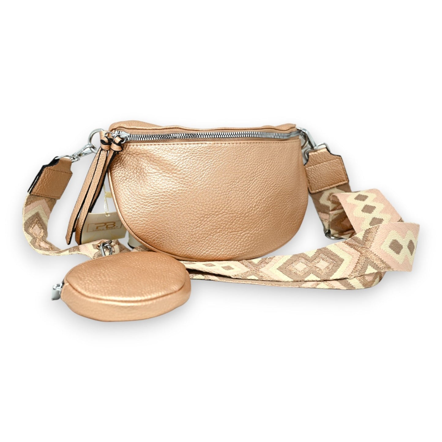 Metallisch rosa Gürteltasche Umhängetasche