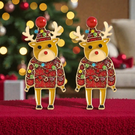 Ohrringe Modeschmuck renne aus Noël