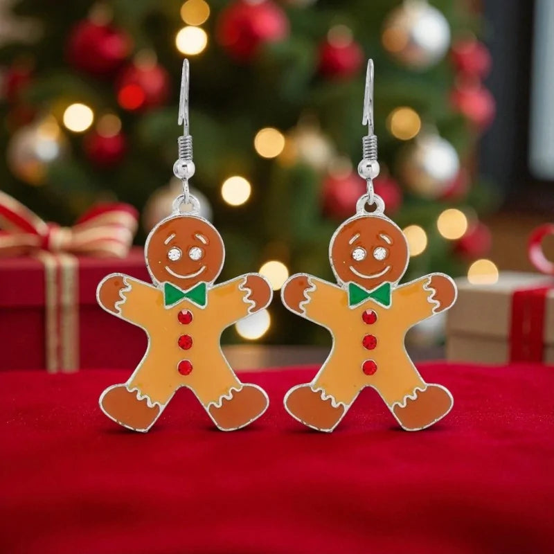 Fantasie-Ohrringe Lebkuchenmännchen Weihnachten