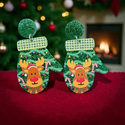 Weihnachts-Rentier Fantasy-Ohrringe