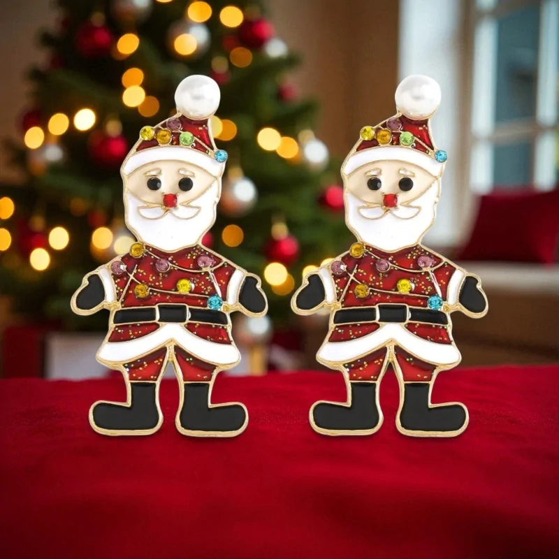 Fantasie Weihnachtsmann-Ohrringe