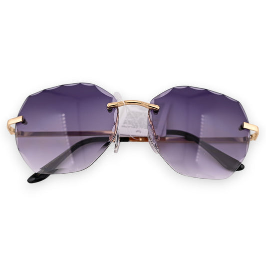 Ovale, schwarz- und grau getönte Brillen