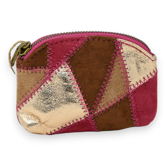 Patchwork Geldbörse in Fuchsia