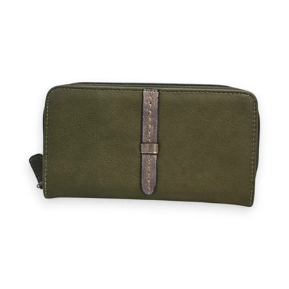 Elegante Brieftasche Khaki Mélanie Paris