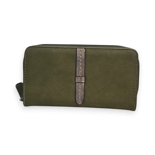 Elegante Brieftasche Khaki Mélanie Paris