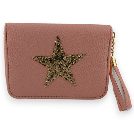 Pinksterbrieftasche mit Sternen