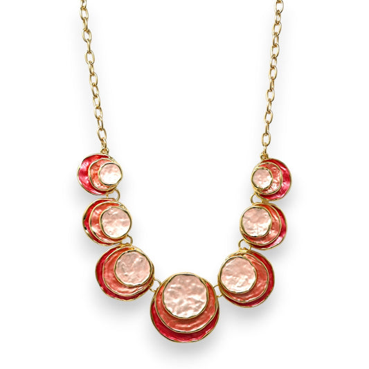 Fantasie-Schmuckset in rundem Relief mit rosa Nuancen