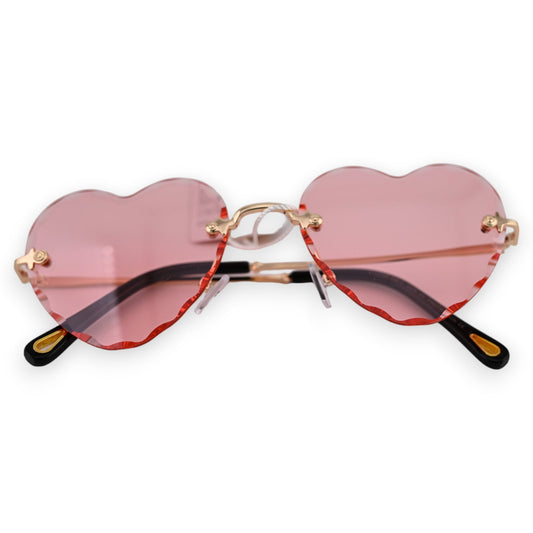 Rosa Herz-Brille