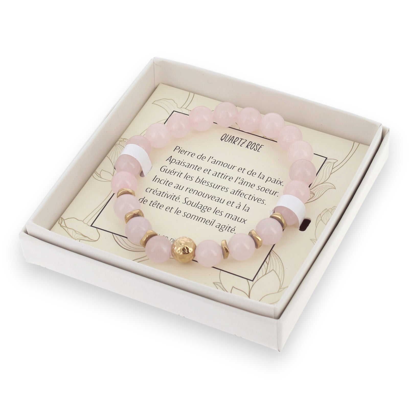 Rosenquarz Armband mit Lolilota Schachtel