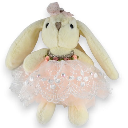 Schlüsselanhänger Shabby-Style Hase in Creme