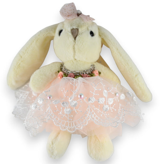 Schlüsselanhänger Shabby-Style Hase in Creme