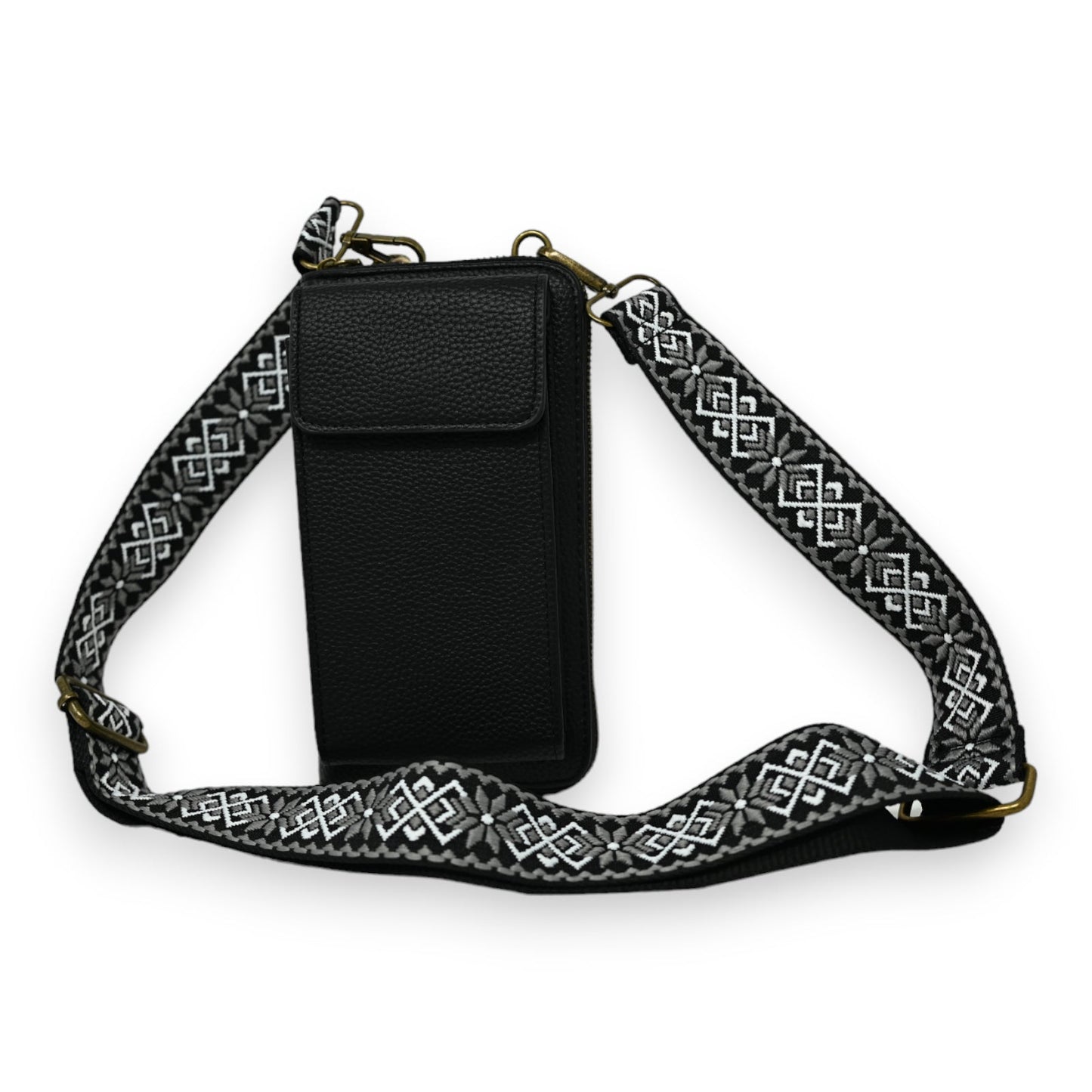 Schultertasche Handytasche und schwarzes Portemonnaie