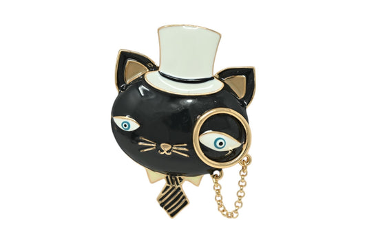 Magnetische Brosche Aristokratische Katze