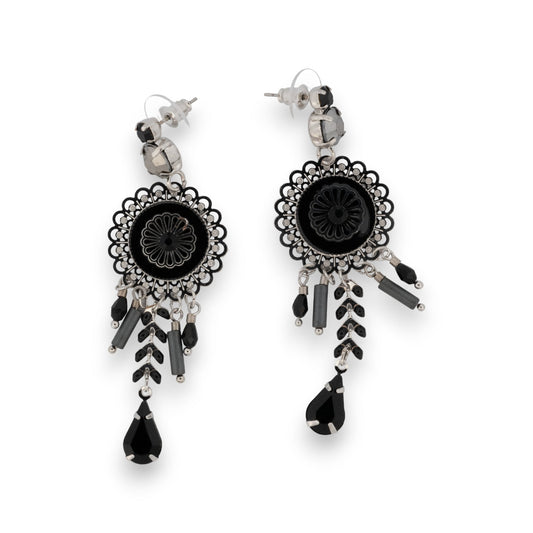 copy of Boucles d'oreilles créoles perles vert d'eau