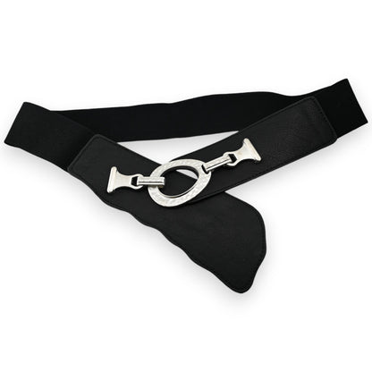 Elastische fantasie Gürtel für Frauen, schwarz