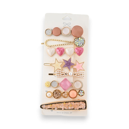 Set mit 8 modischen und trendigen Haarspangen