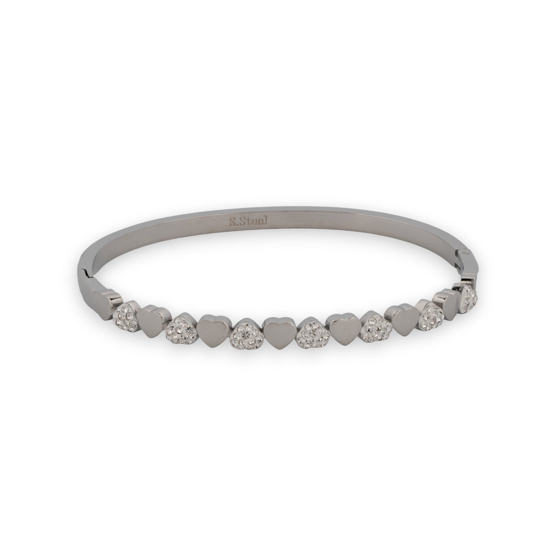 Feiner Silber Armreif mit kleinem Herz