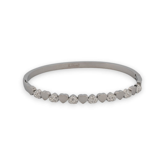 Feiner Silber Armreif mit kleinem Herz