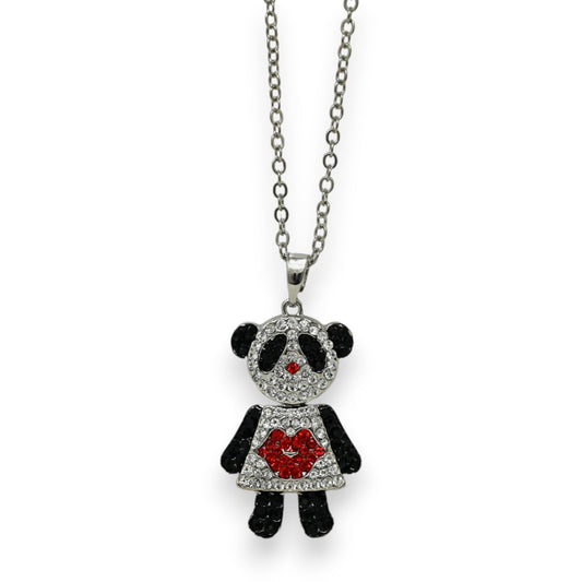 Fantasie-Halskette Panda Strass