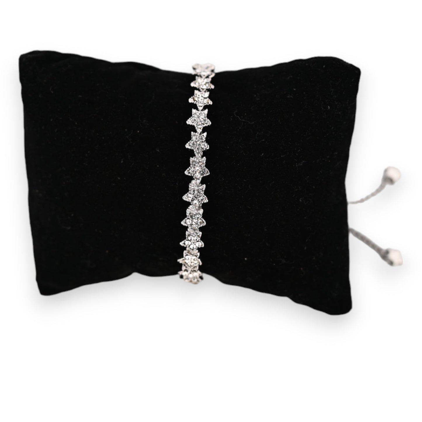 Armband aus silbernem Stahl mit glitzerndem Sternenregen