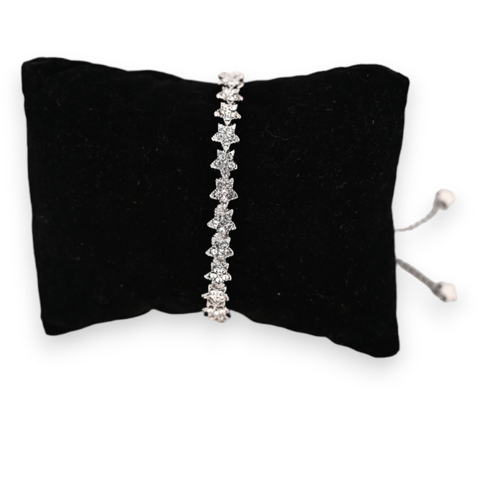 Armband aus silbernem Stahl mit glitzerndem Sternenregen