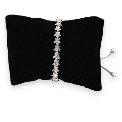 Armband aus silbernem Stahl mit glitzerndem Sternenregen