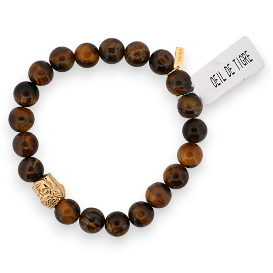 Armband Tigerauge Charme Buddha