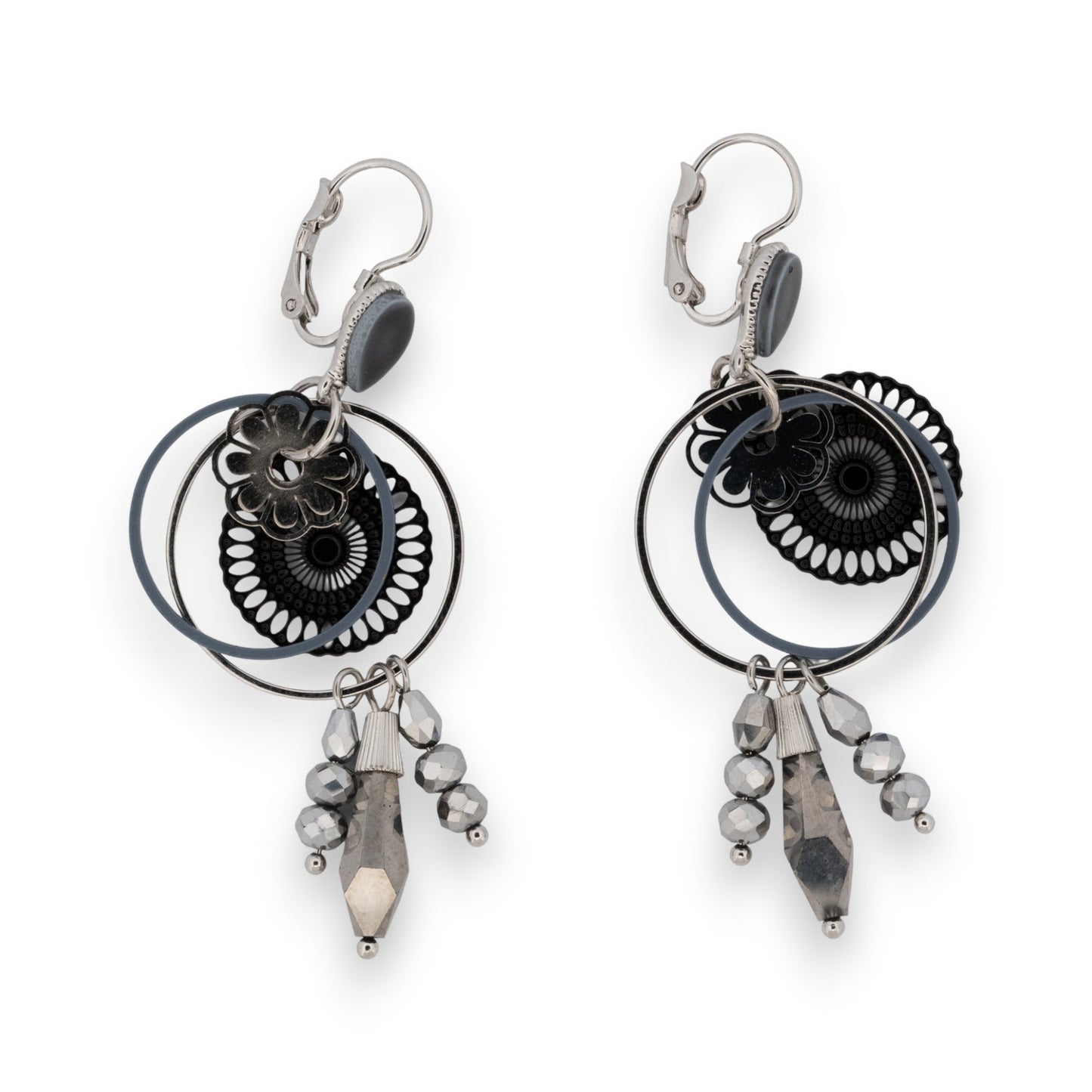 copy of Boucles d'oreilles créoles perles vert d'eau