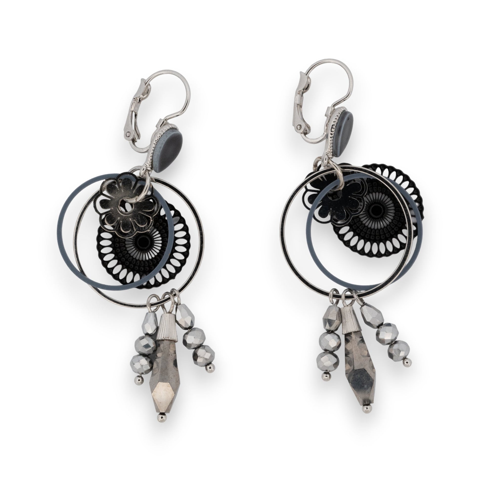 copy of Boucles d'oreilles créoles perles vert d'eau
