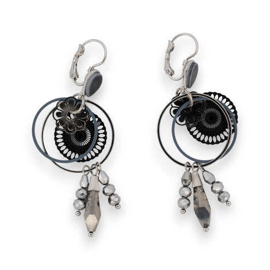 copy of Boucles d'oreilles créoles perles vert d'eau