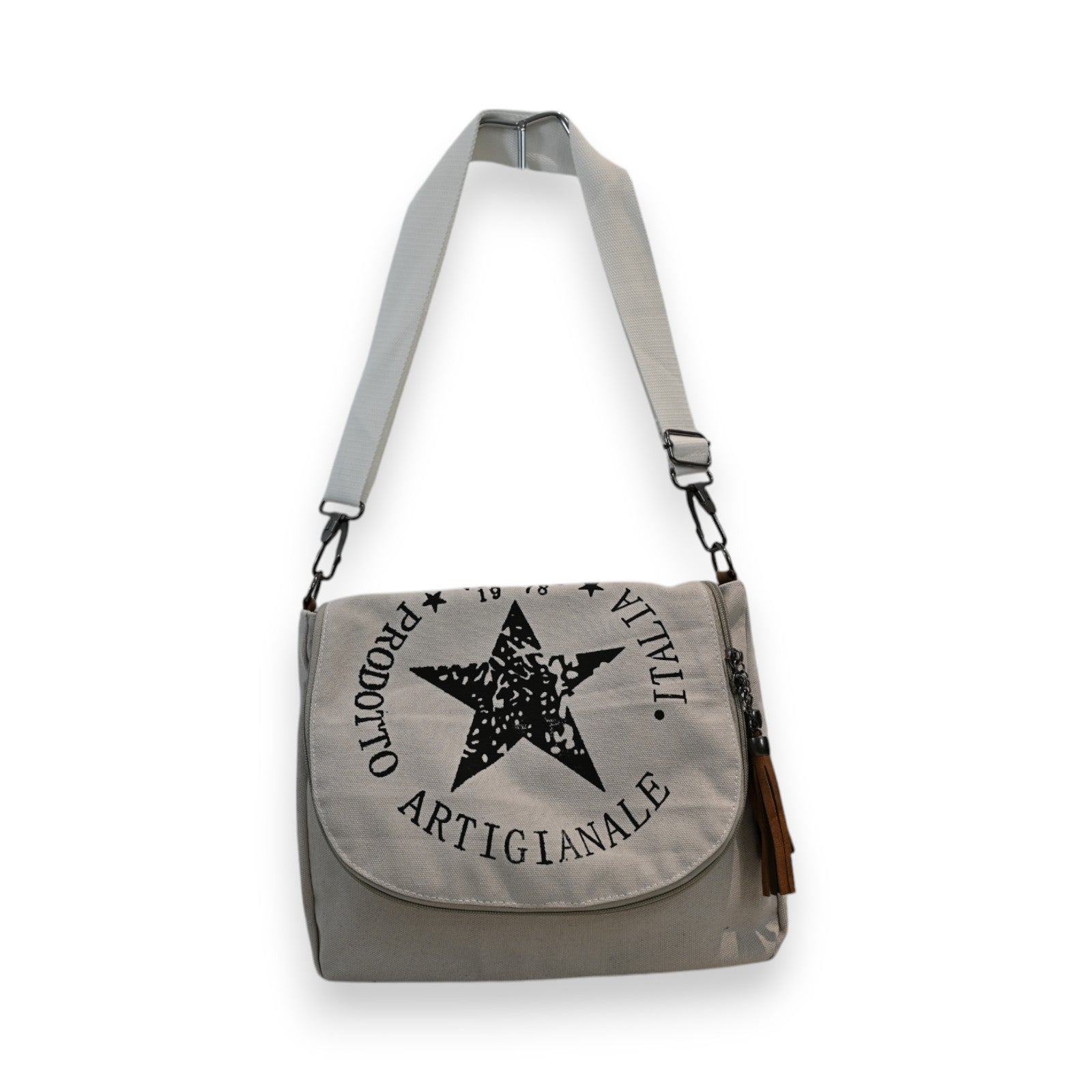 Umhängetasche Urban Star Canvas gebrochenes Weiß