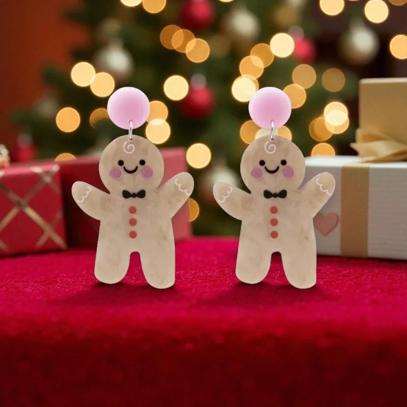 Weihnachts-Fantasie-Ohrringe Lebkuchenmann