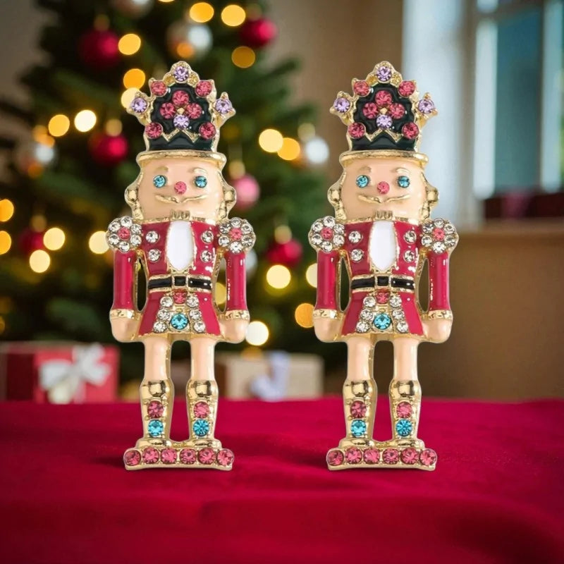 Weihnachtliche Nussknacker-Fantasie-Ohrringe