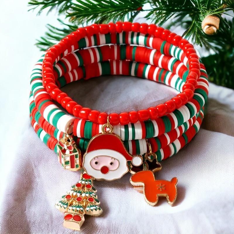 Mehrreihiges Weihnachtsarmband