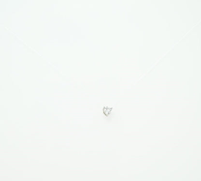 Feines Angelschnur-Halskette Herz Medaillon