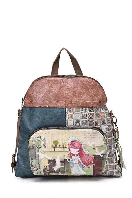 Zweifarbiger Rucksack Sweet Candy Colombe